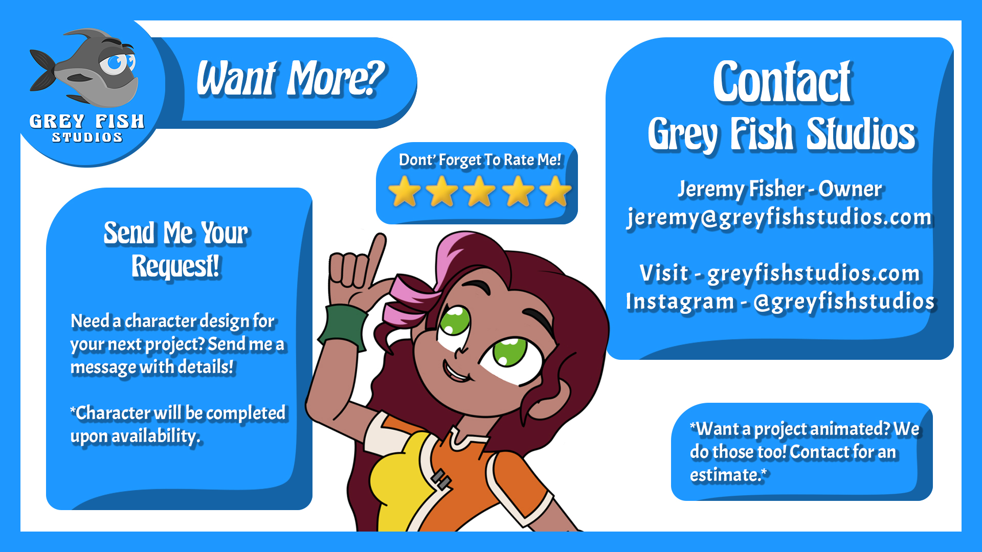 Jasmine - Grey Fish Studios | Scene It! Character - Digital Download
